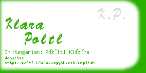 klara poltl business card